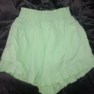 Flowy Green Shorts